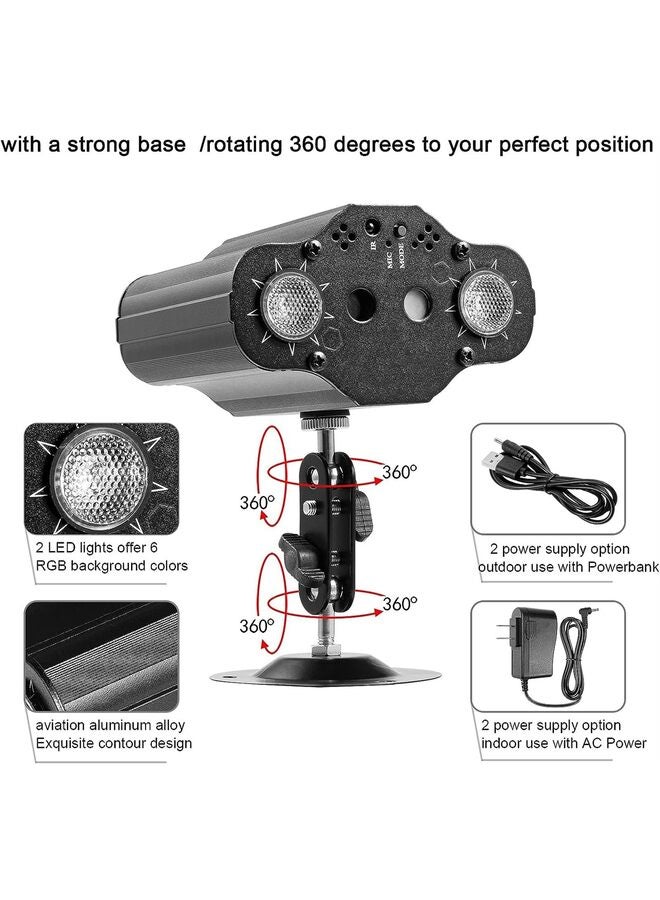 يُسلِّم جهاز عرض ضوئي ليزري للمسرح، أضواء حفلات، أضواء ديسكو، أضواء ستروب متعددة الأوضاع تعمل بالصوت مع جهاز تحكم عن بعد، مناسبة للحفلات، أعياد الميلاد، حفلات الزفاف، ديكور المنزل - Image 5